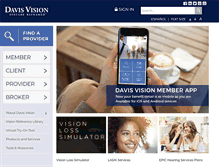 Tablet Screenshot of davisvision.com